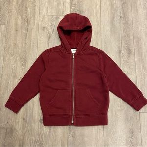 3/$20 Old Navy Kids Burgundy Zip Up Hoodie - Toddler Size 4T
